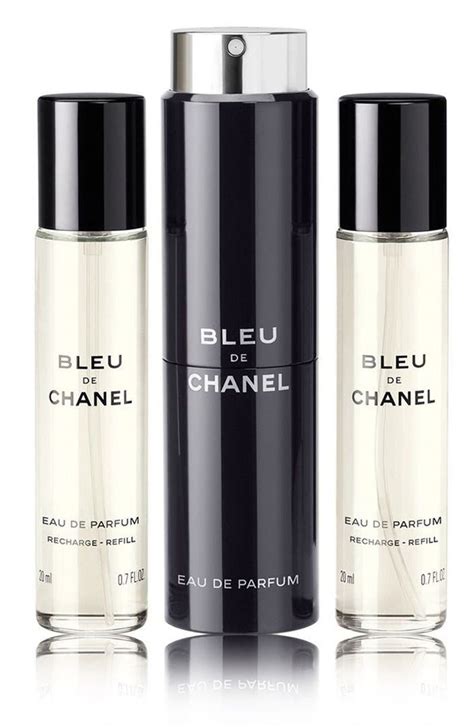 bleu de chanel eau de parfum travel spray set|bleu de chanel refills.